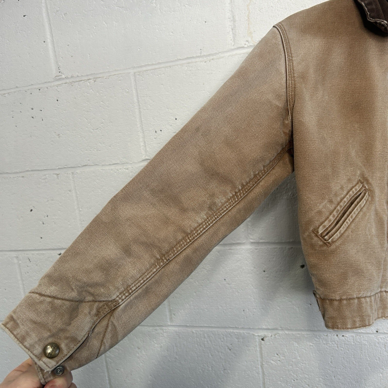 Y2K Carhartt Sherpa-Lined Detroit Jacket “Brown” YYJ97 BRN Youth L/Women’s XS