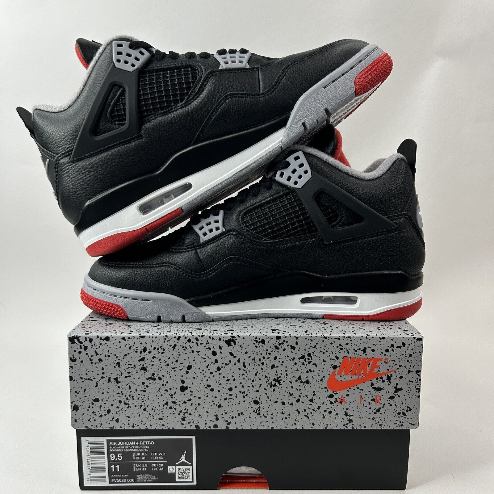 Nike Air Jordan 4 Retro Reimagined “Bred” FV5029-006 Men’s 9.5 New