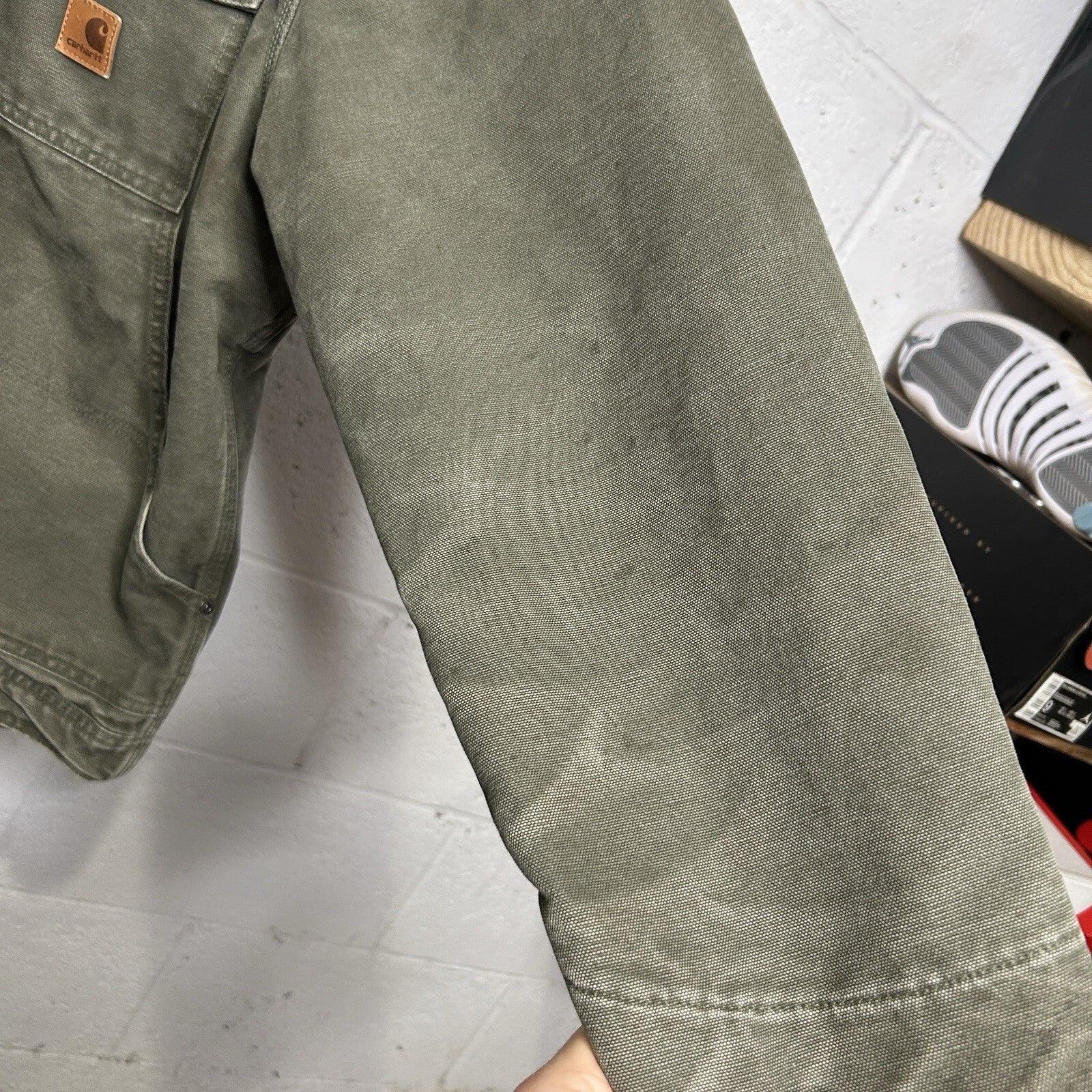 Carhartt Canvas Fleece-Lined Berwick Jacket “Moss Green” 101230-301 Men’s XL