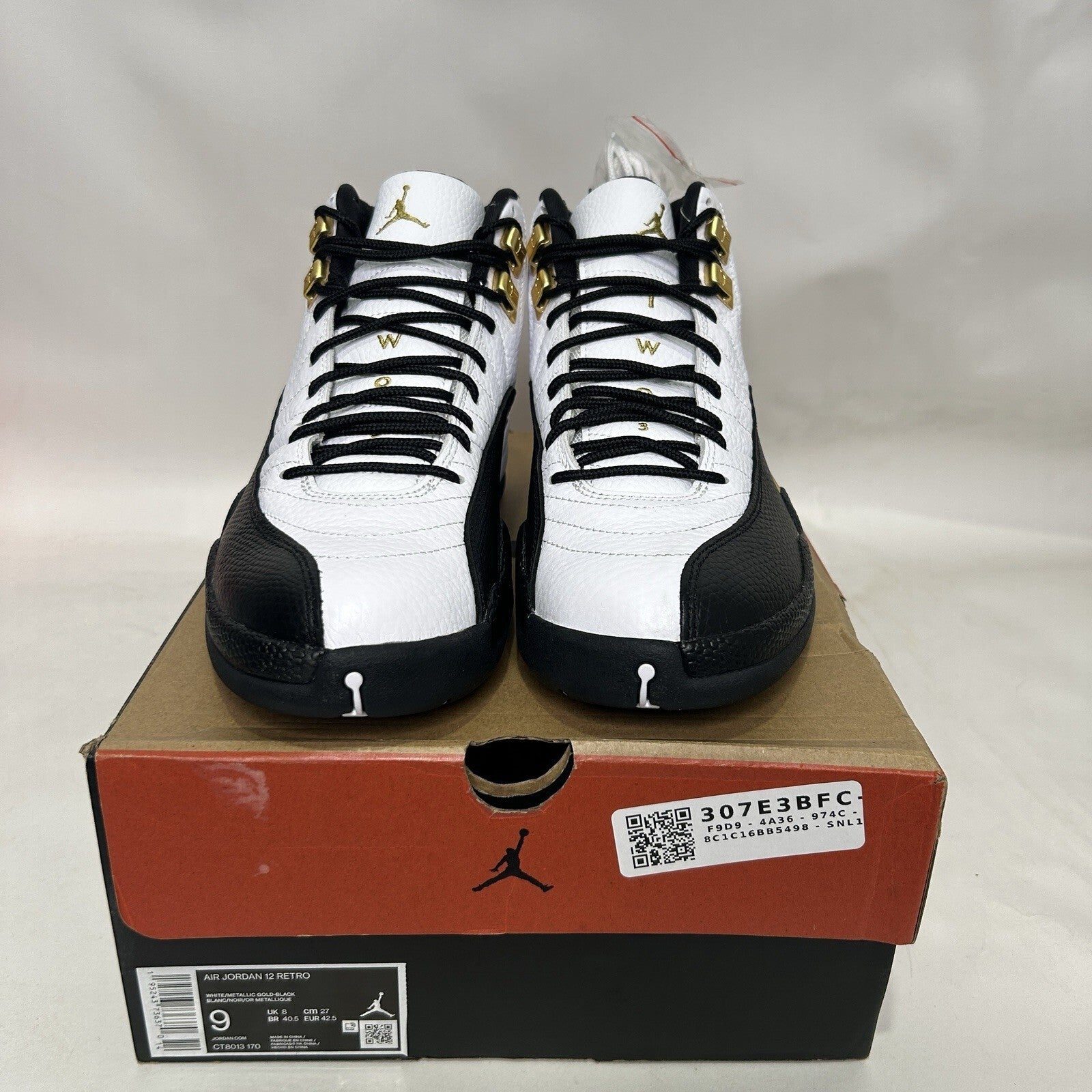 Nike Air Jordan 12 Retro OH “Royalty Taxi/White Black” CT8013-170 Men’s 9 New