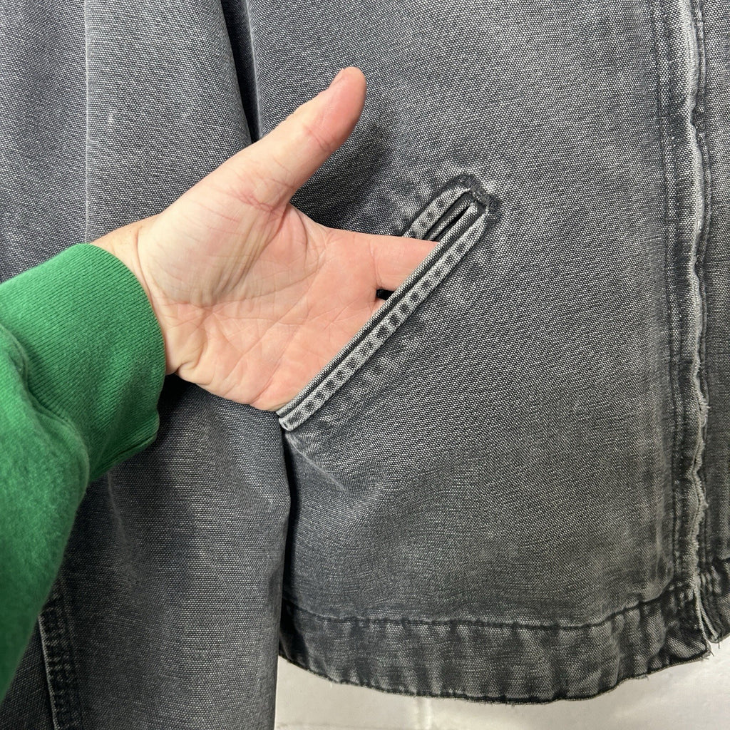 Vintage Carhartt Blanket-Lined Detroit Jacket “Petrol Grey” J97 PTL Men’s 2XL
