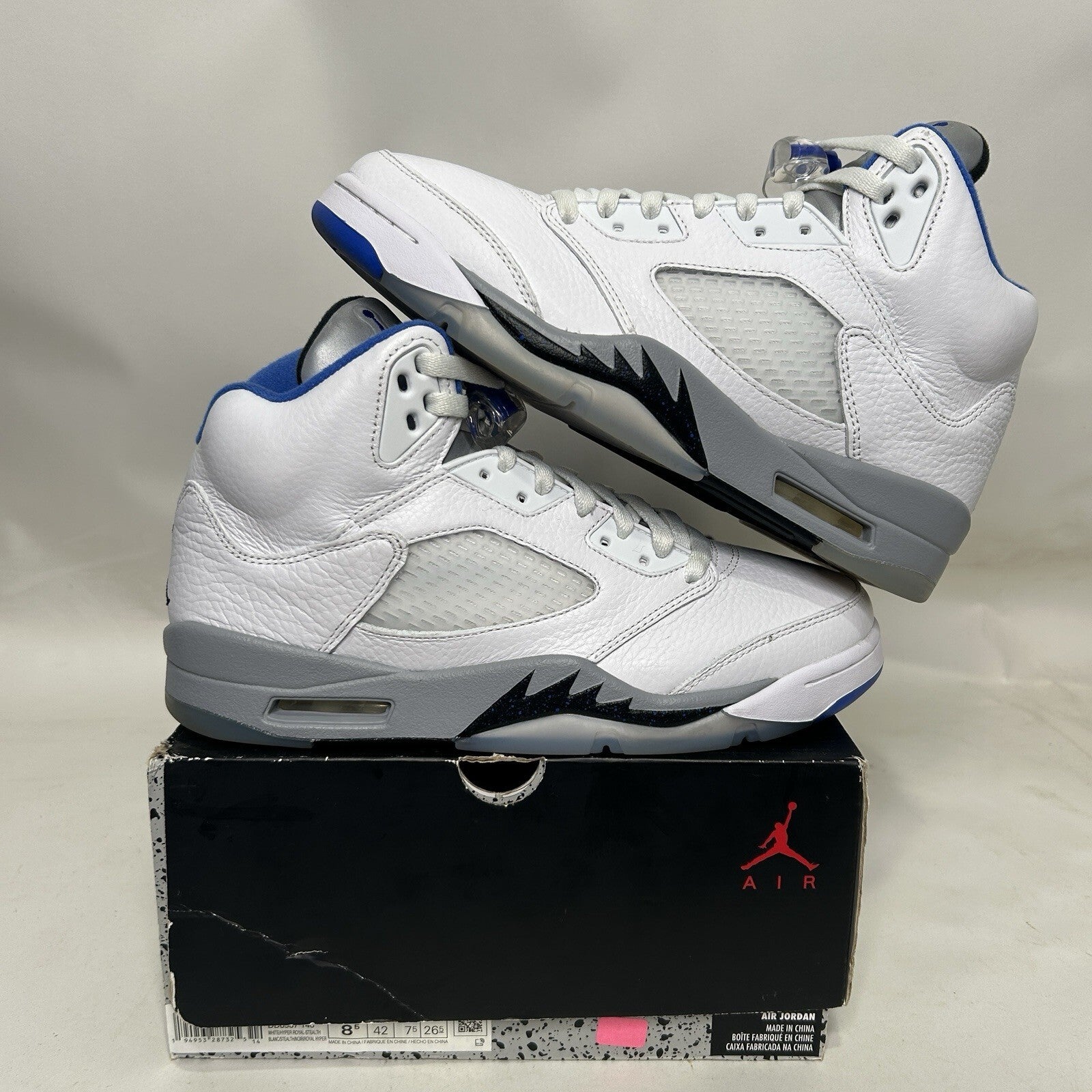 Nike Air Jordan 5 Retro “Stealth 2.0/White Blue Grey” DD0587-140 Men’s 8.5 Worn