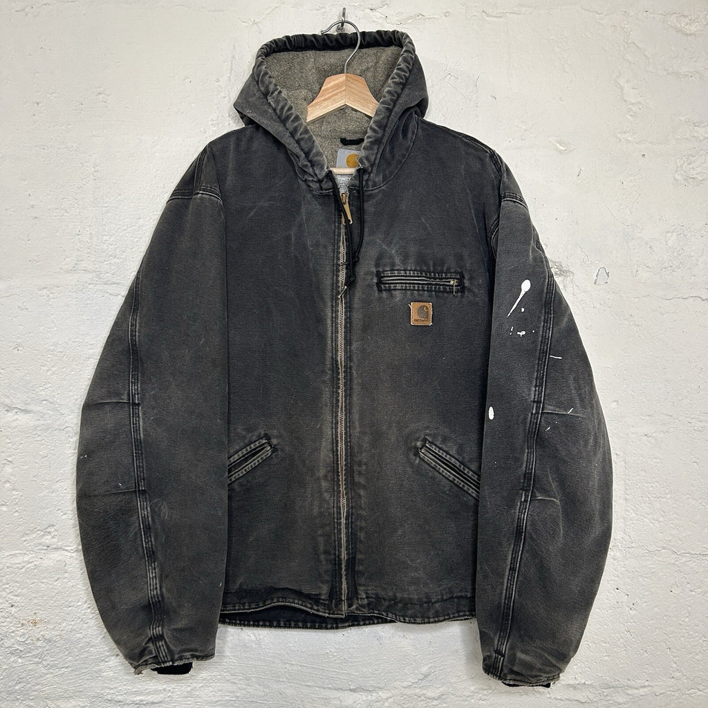 Vintage Carhartt Sherpa-Lined Hooded Detroit Jacket “Black” J141 BLK Men’s XL