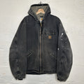 Vintage Carhartt Sherpa-Lined Hooded Detroit Jacket “Black” J141 BLK Men’s XL