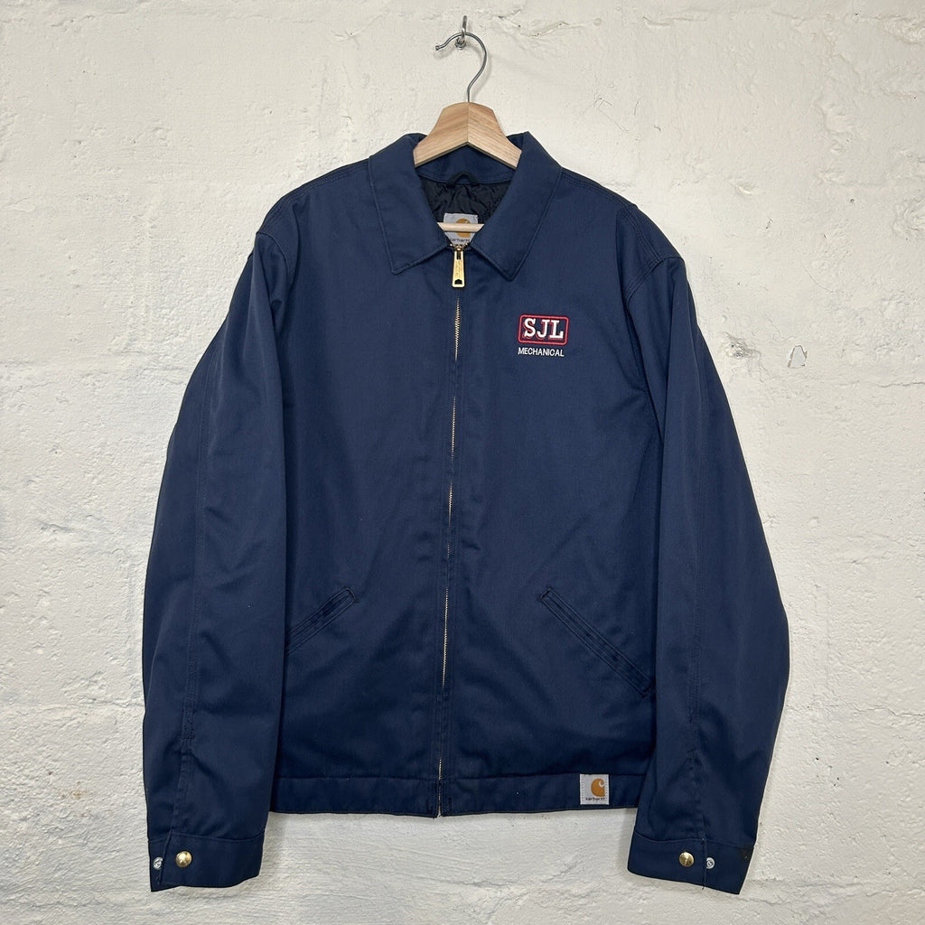 Y2K Carhartt Twill Quilt-Lined Detroit Jacket “Navy Blue” J293 NVY Men’s Large