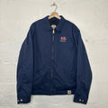 Y2K Carhartt Twill Quilt-Lined Detroit Jacket “Navy Blue” J293 NVY Men’s Large