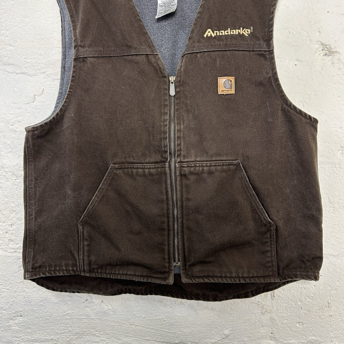 Vintage Carhartt Fleece-Lined Rugged Vest “Dark Brown” V19 DKB Men’s X-Large