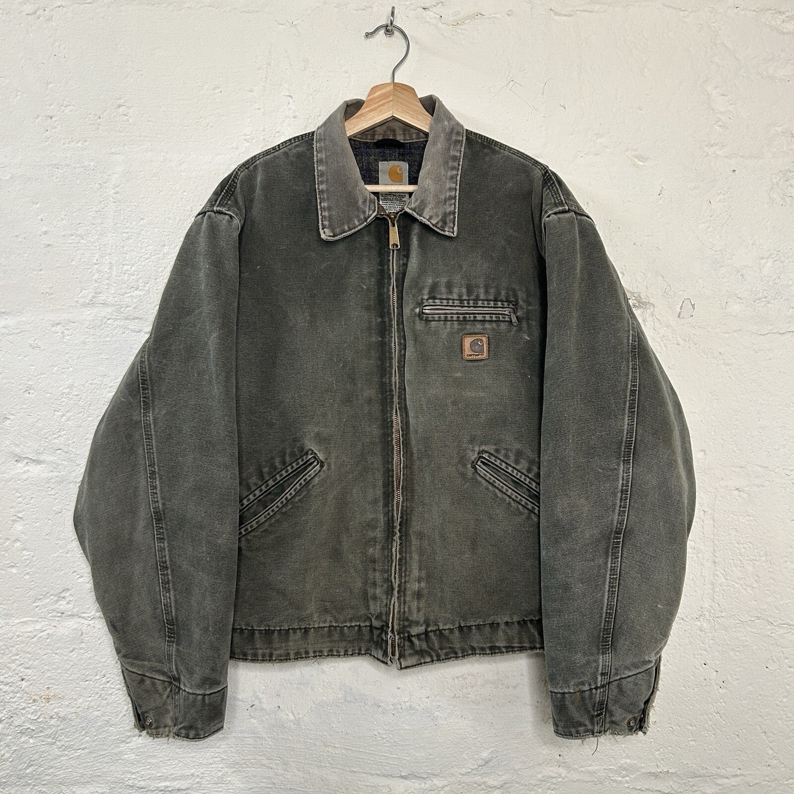 Vintage Carhartt Blanket-Lined Detroit Jacket “Moss Green” J97 MOS Men’s X-Large