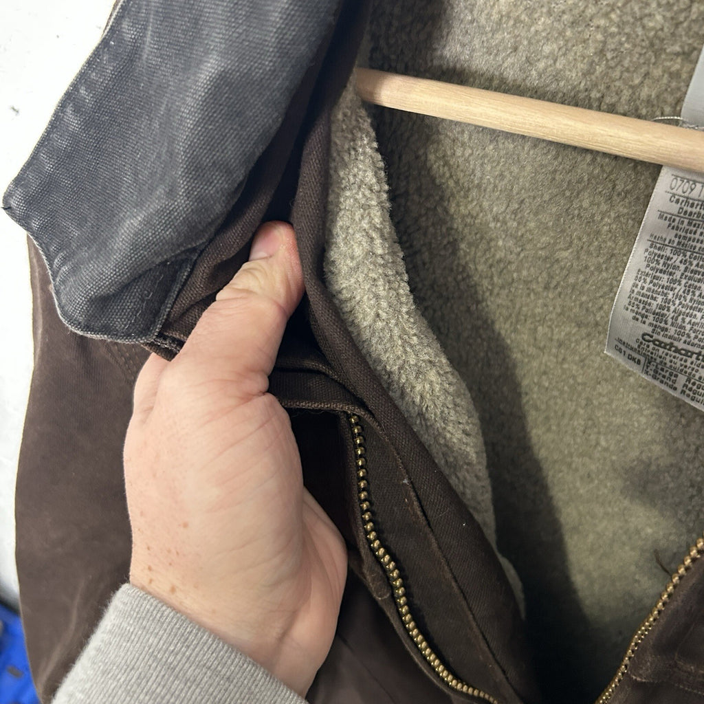 Vintage Carhartt Sherpa-Lined Ridge Jacket “Dark Brown” C61 DKB Men’s X-Large