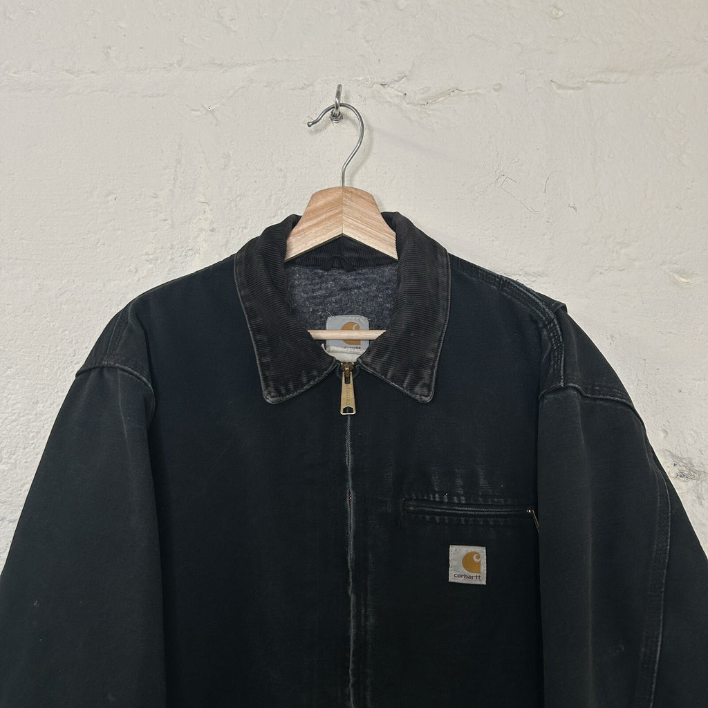 Vintage Faded Carhartt Blanket-Lined Detroit Jacket “Black” J01 BLK Men’s XL