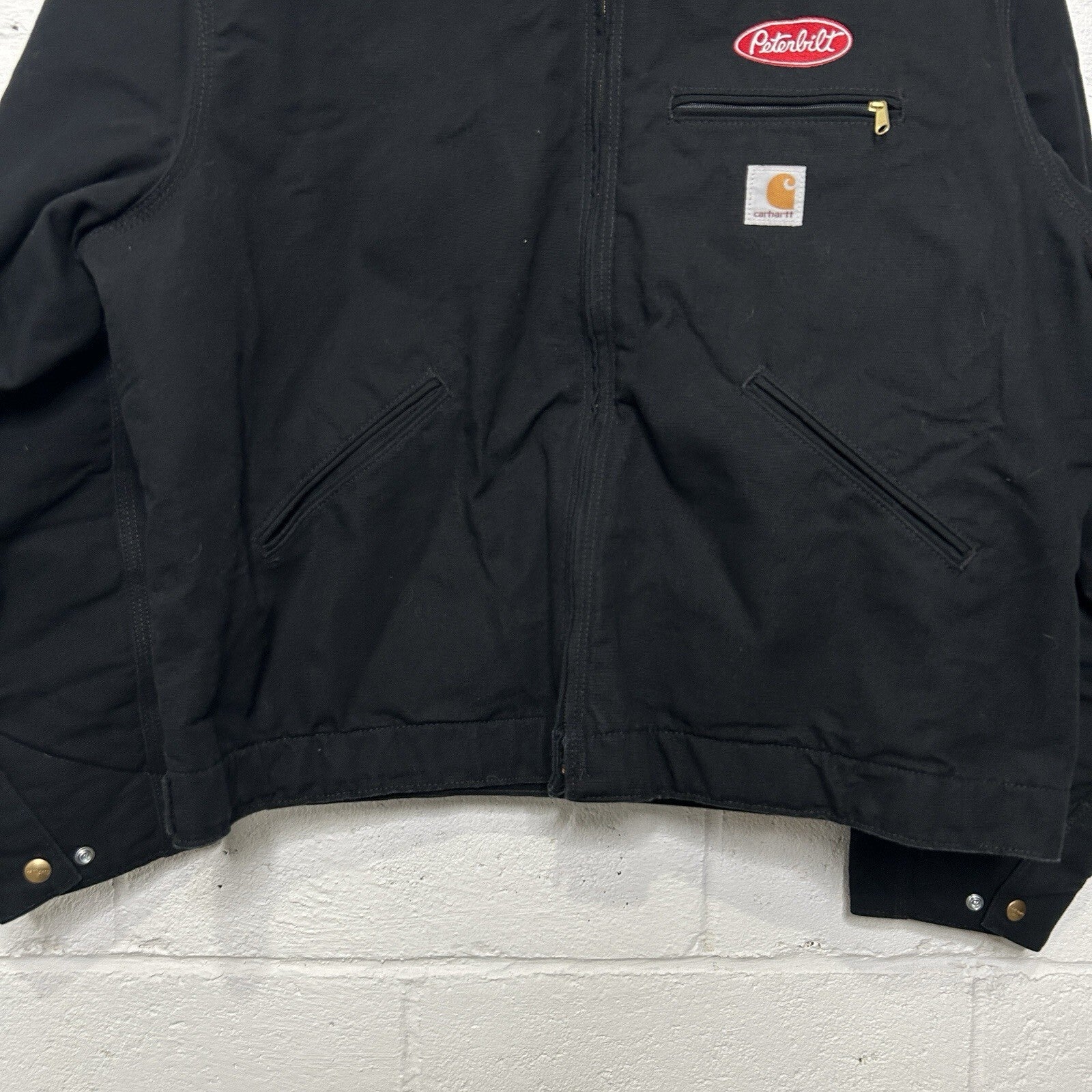 Y2K Carhartt Blanket-Lined Detroit Jacket “Black Peterbilt” J001 BLK Men’s XL