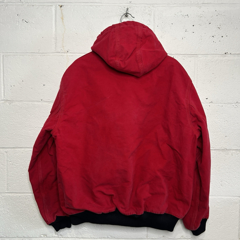 Vintage Carhartt Quilted Hooded Active Jacket “Red” J04 RED Men’s Large