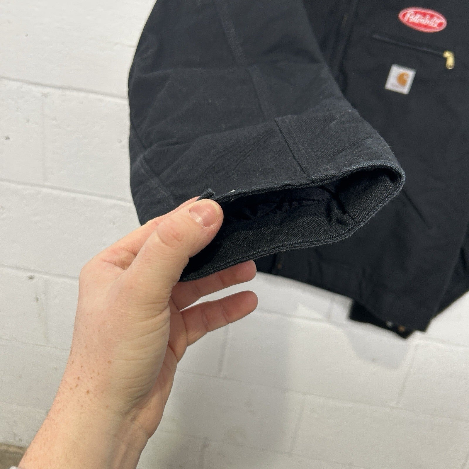 Y2K Carhartt Blanket-Lined Detroit Jacket “Black Peterbilt” J001 BLK Men’s XL