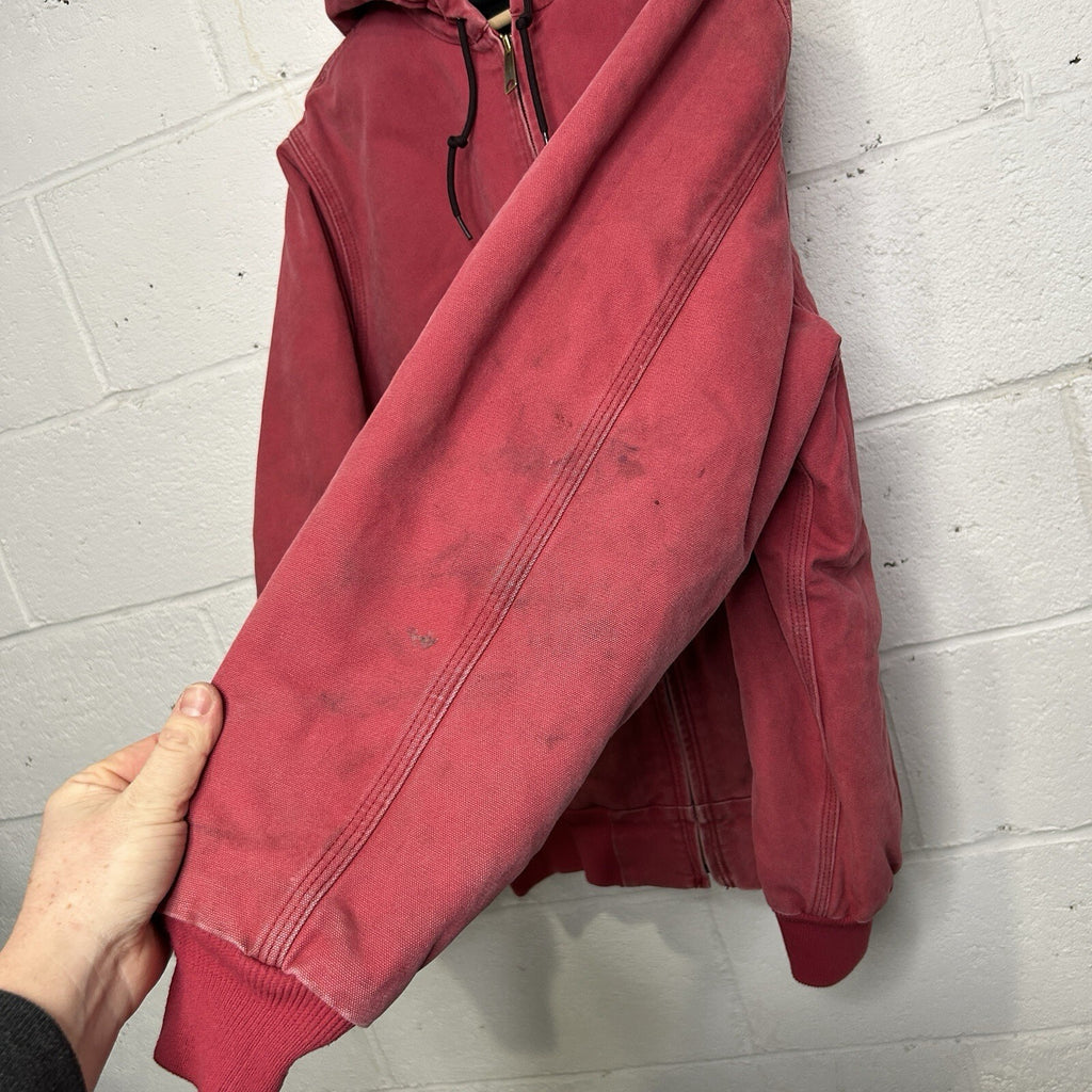 Y2K Carhartt Quilted Hooded Jacket “Crabapple Pink” WJ130 624 Women’s 2XL