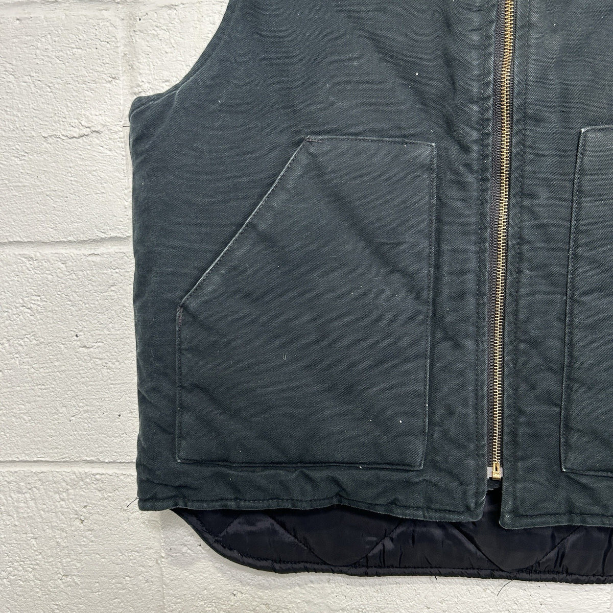 Vintage Faded Carhartt Quilted Artic Vest “Black” V01 BLK Men’s Large