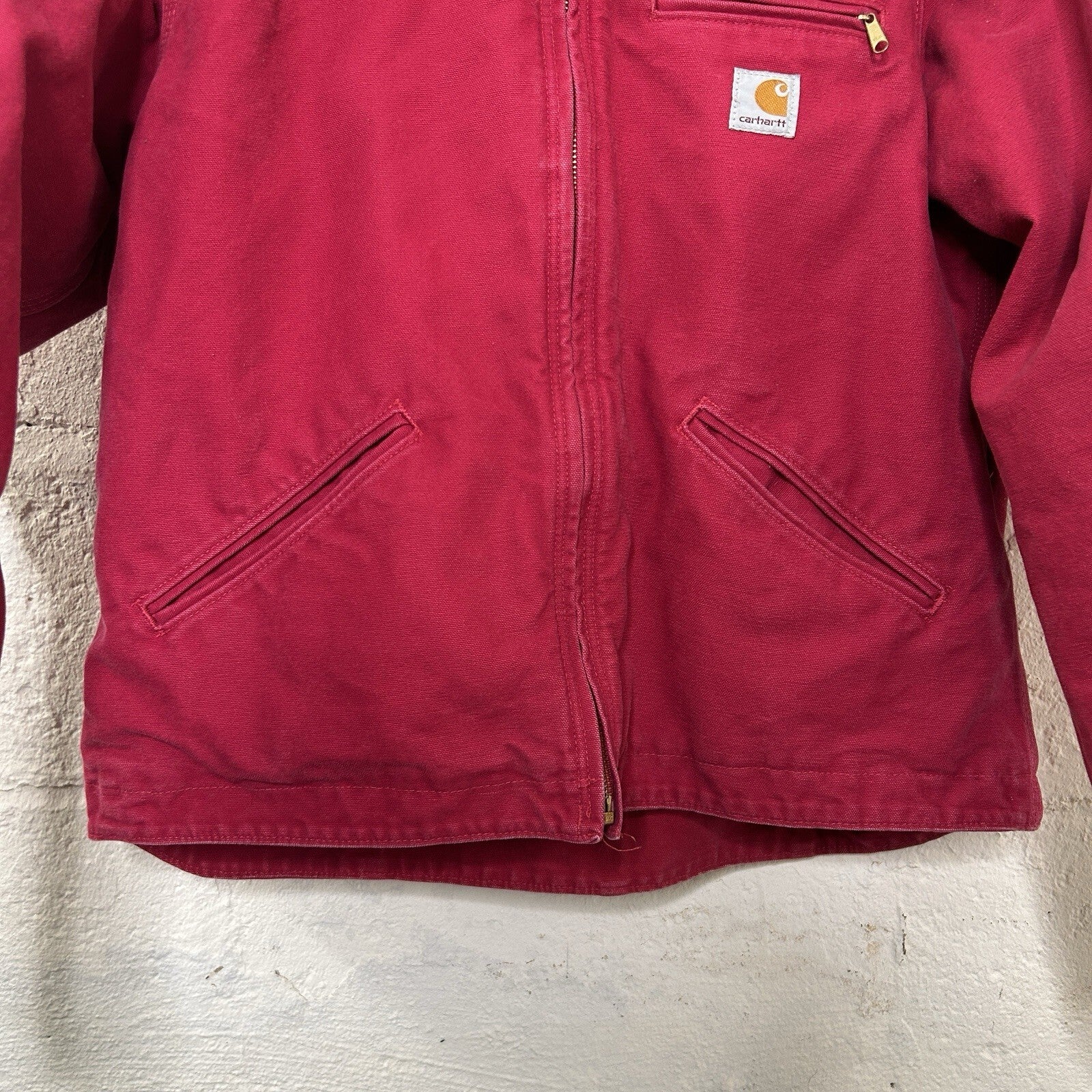Carhartt Sherpa-Lined Hooded Detroit Jacket “Scarlet Red”WJ141 SCA Women’s Large