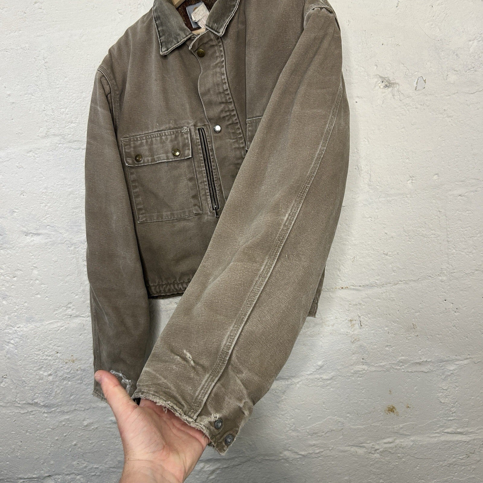 Vintage Carhartt Wool-Lined Cropped Duster Coat “Chestnut” PB2321 Men’s Medium