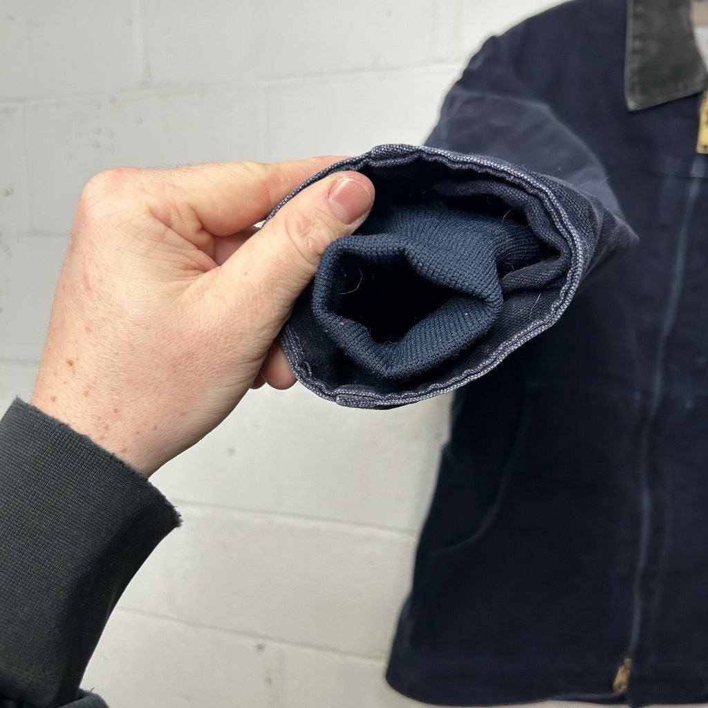 Y2K Carhartt Sandstone Sherpa-Lined Ridge Coat “Midnight Blue” C61 MDT Men’s S