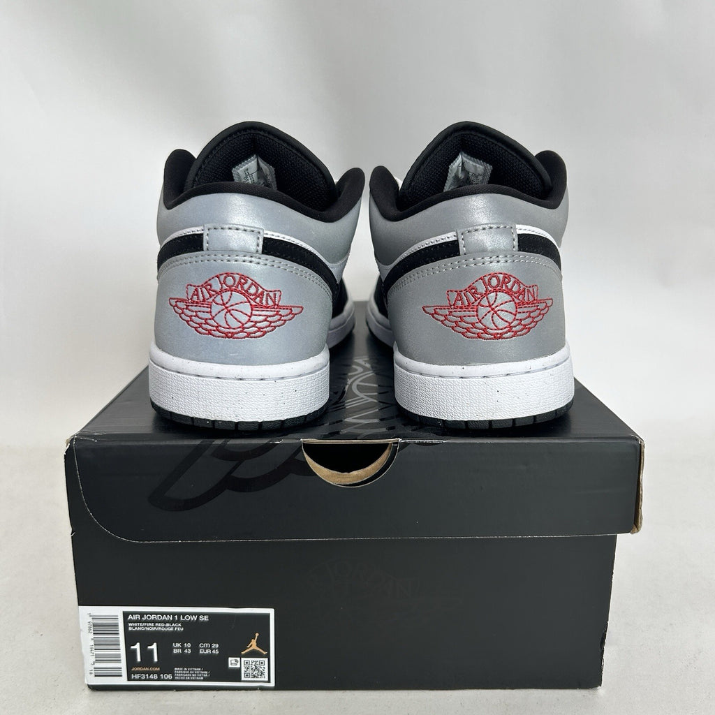 Nike Air Jordan 1 Retro Low SE “Matte Silver/Fire Red/Black” HF3148-106 Men’s 11