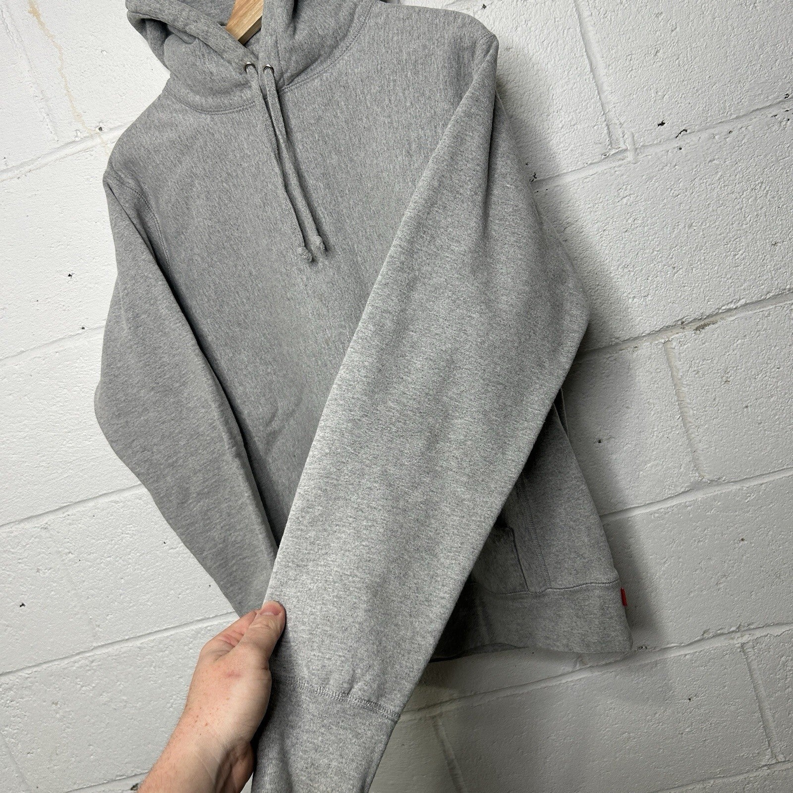 Supreme Fleece Pullover Blank Hoodie “Heather Grey” Men’s Medium