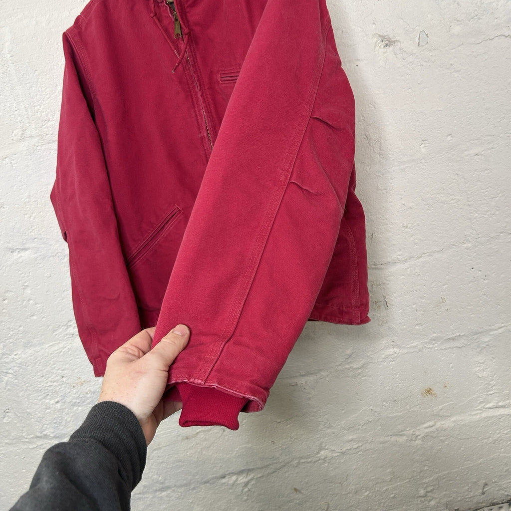 Carhartt Sherpa-Lined Hooded Detroit Jacket “Scarlet Red”WJ141 SCA Women’s Large