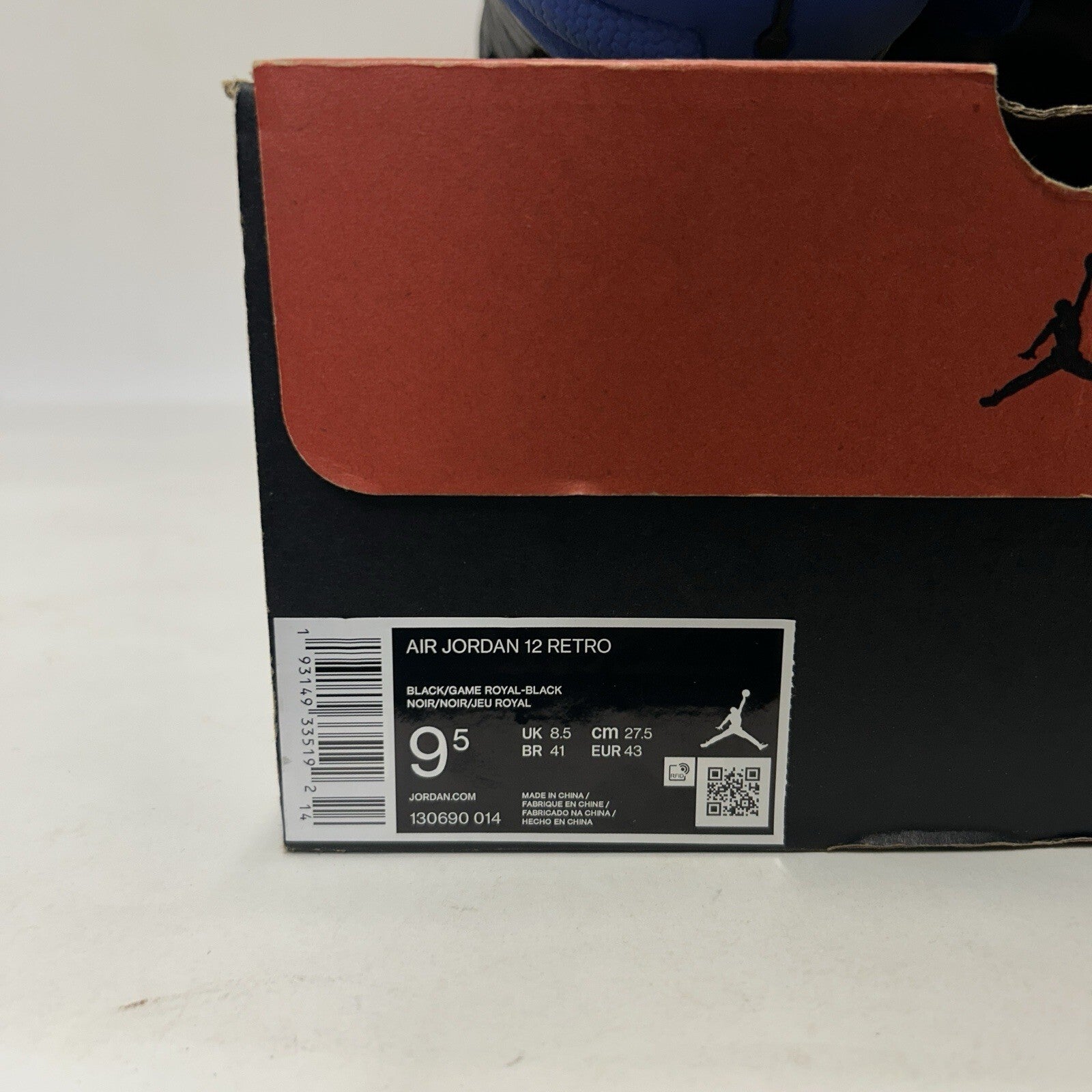 Nike Air Jordan 12 Retro OG “Game Royal/Black Blue” 130690-014 Men's 9.5 Worn