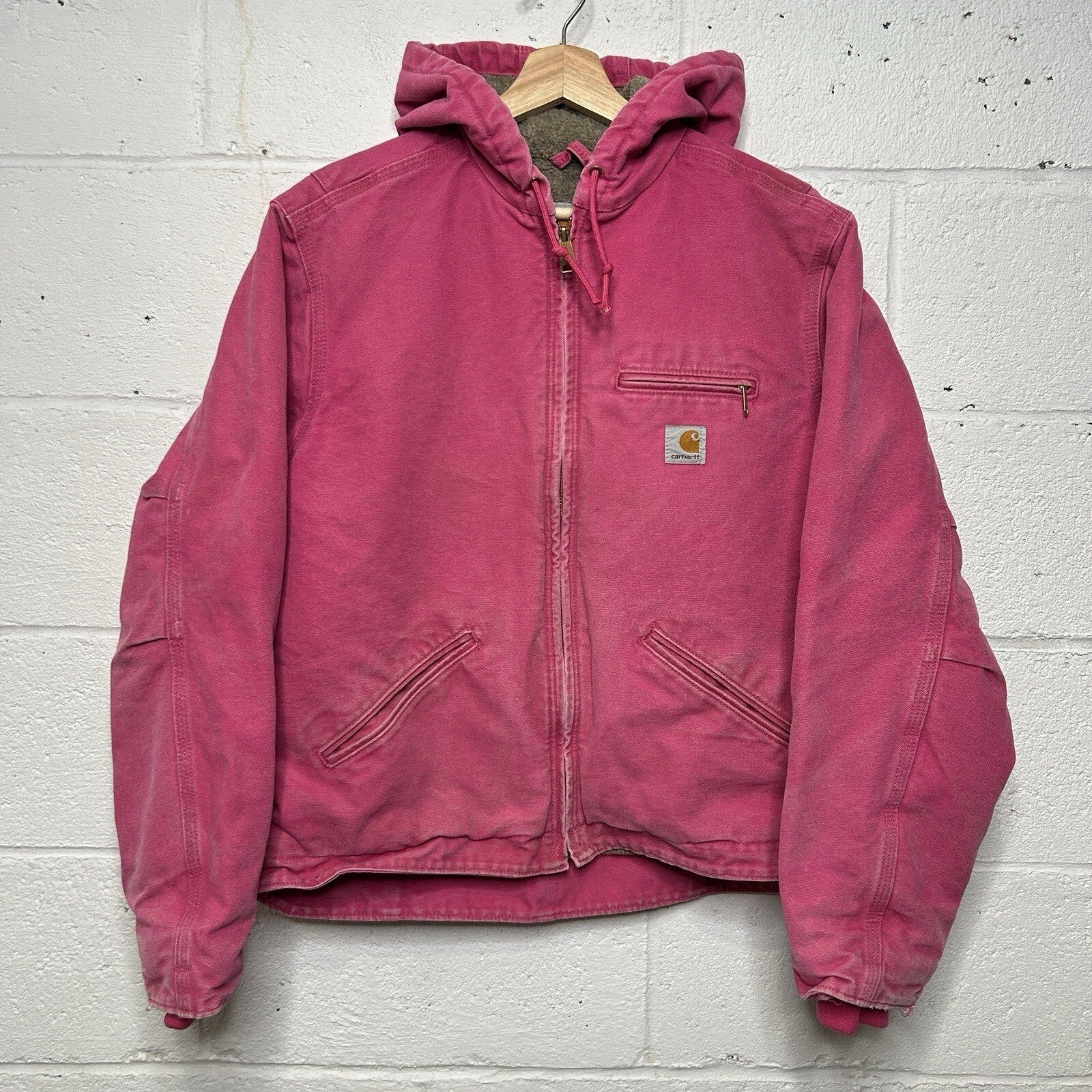 Y2K Carhartt Hooded Detroit Jacket “Watermelon Pink” WJ141