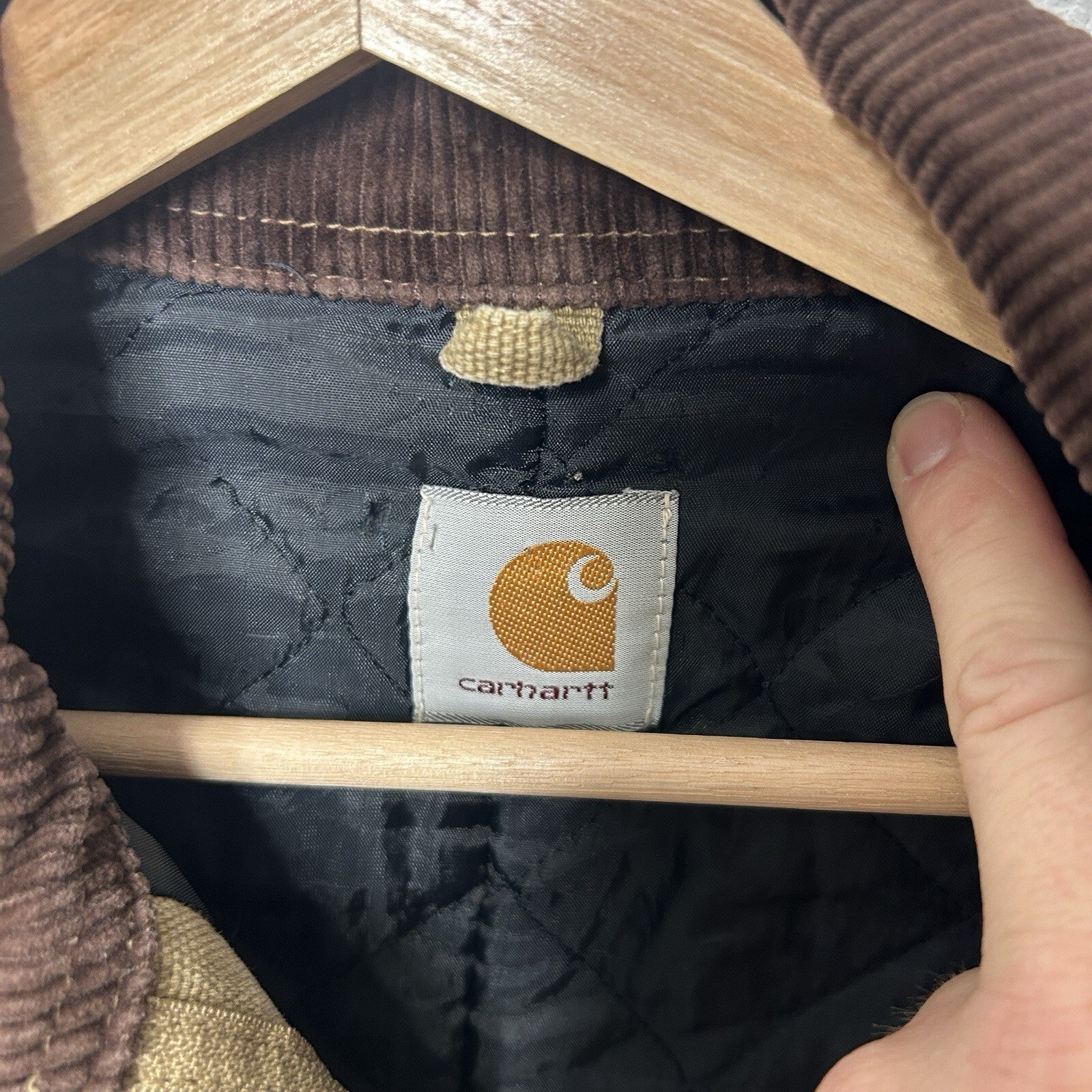 Vintage Carhartt Quilt-Lined Boulder Canvas Detroit Jacket “Tan” JQ0472 Men’s XL