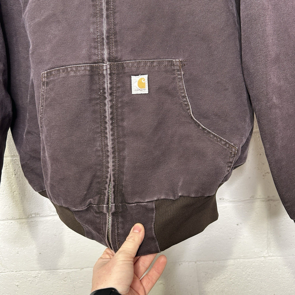 Y2K Carhartt Quilted Hooded Active Jacket “Dark Brown” WJ130 DKB Women’s XL