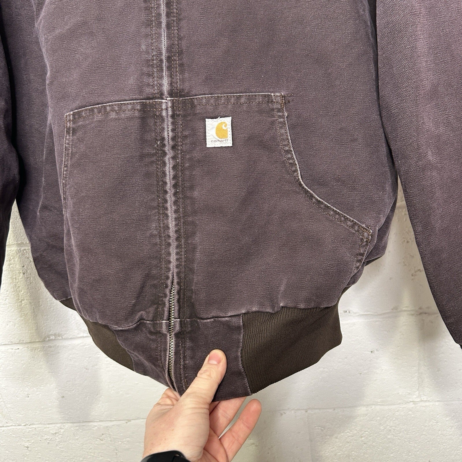 Y2K Carhartt Quilted Hooded Active Jacket “Dark Brown” WJ130 DKB Women’s XL