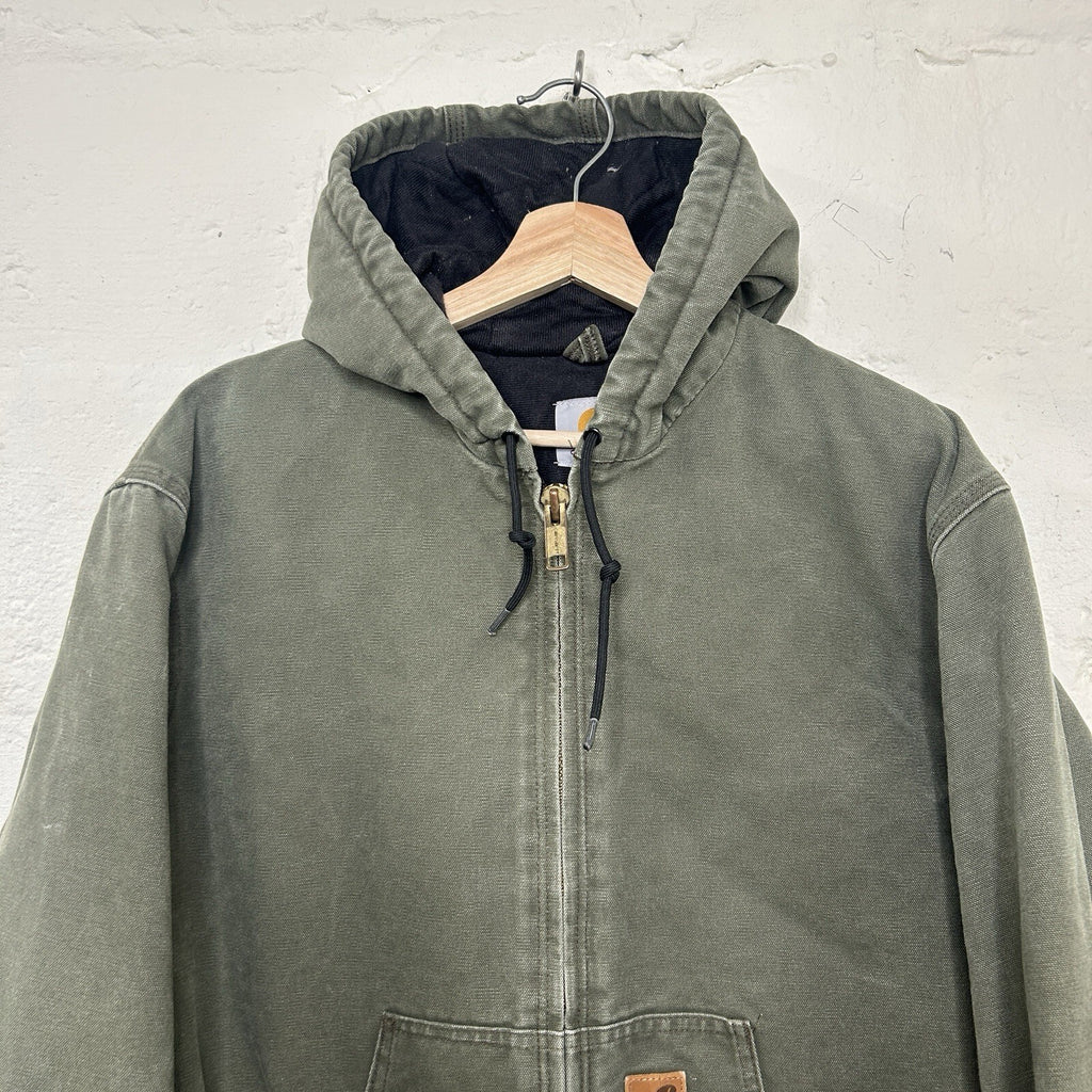 Vintage Carhartt Quilted Active Jacket “Army Green” J130 ARG Men’s Medium