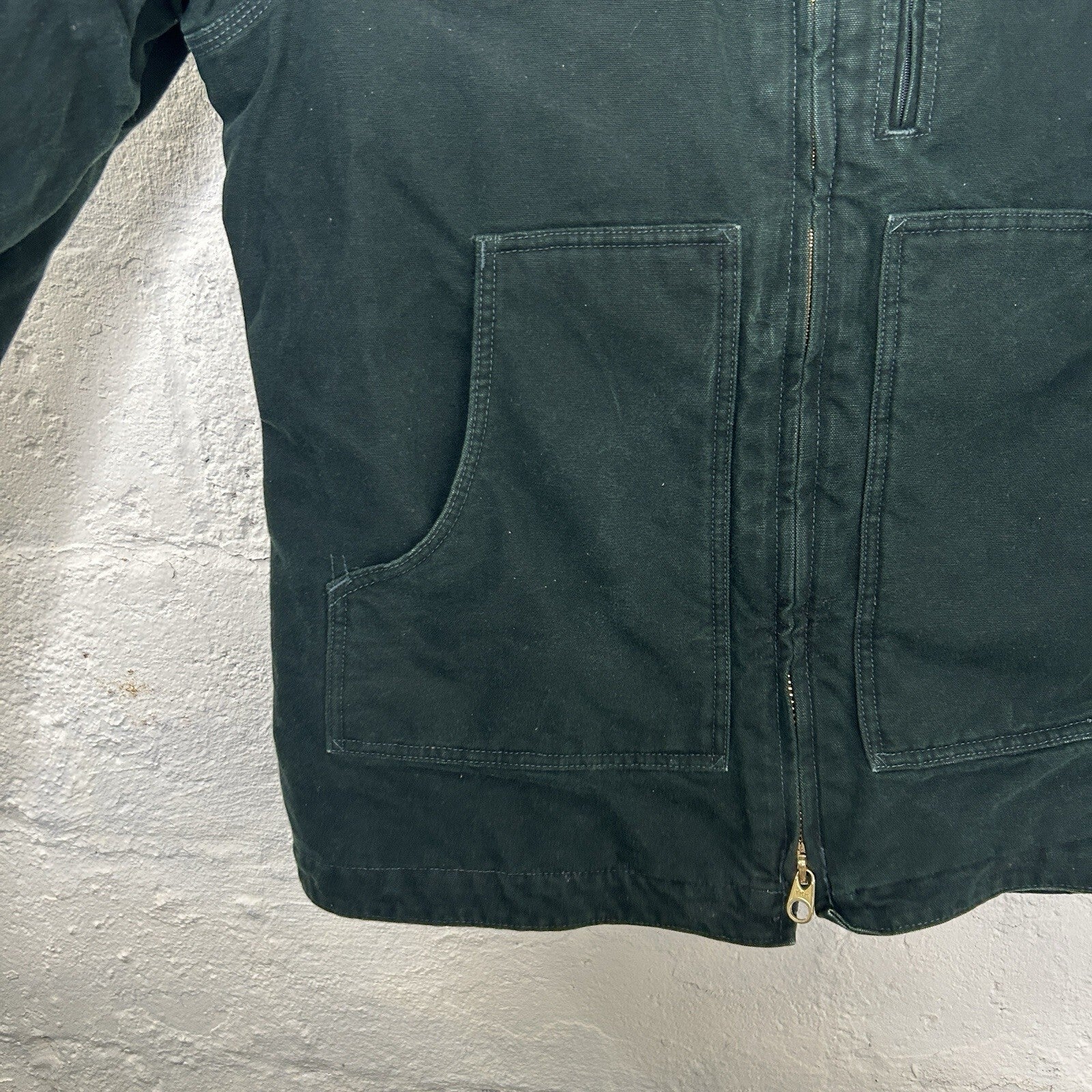 Vintage Carhartt Sandstone Sherpa-Lined Ridge Coat “Spruce” C61 SPC Men’s Large