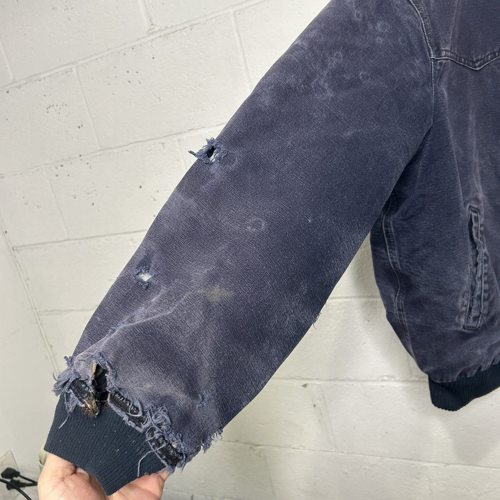 Vintage Faded Carhartt Quilted Santa Fe Jacket “Midnight Blue” J14 MDT Men’s XL