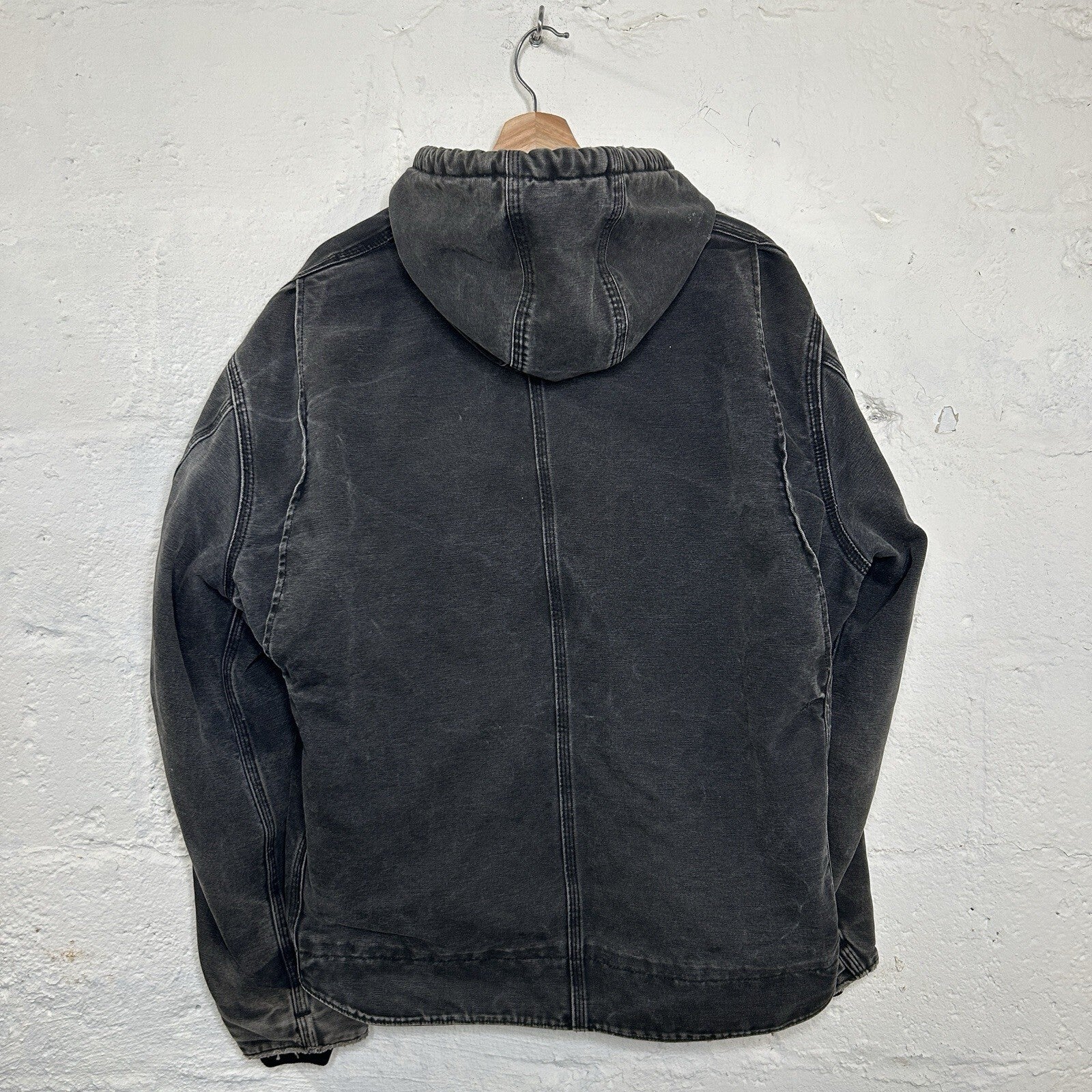 Vintage Carhartt Sherpa-Lined Hooded Detroit Jacket “Black” J141 BLK Men’s XL
