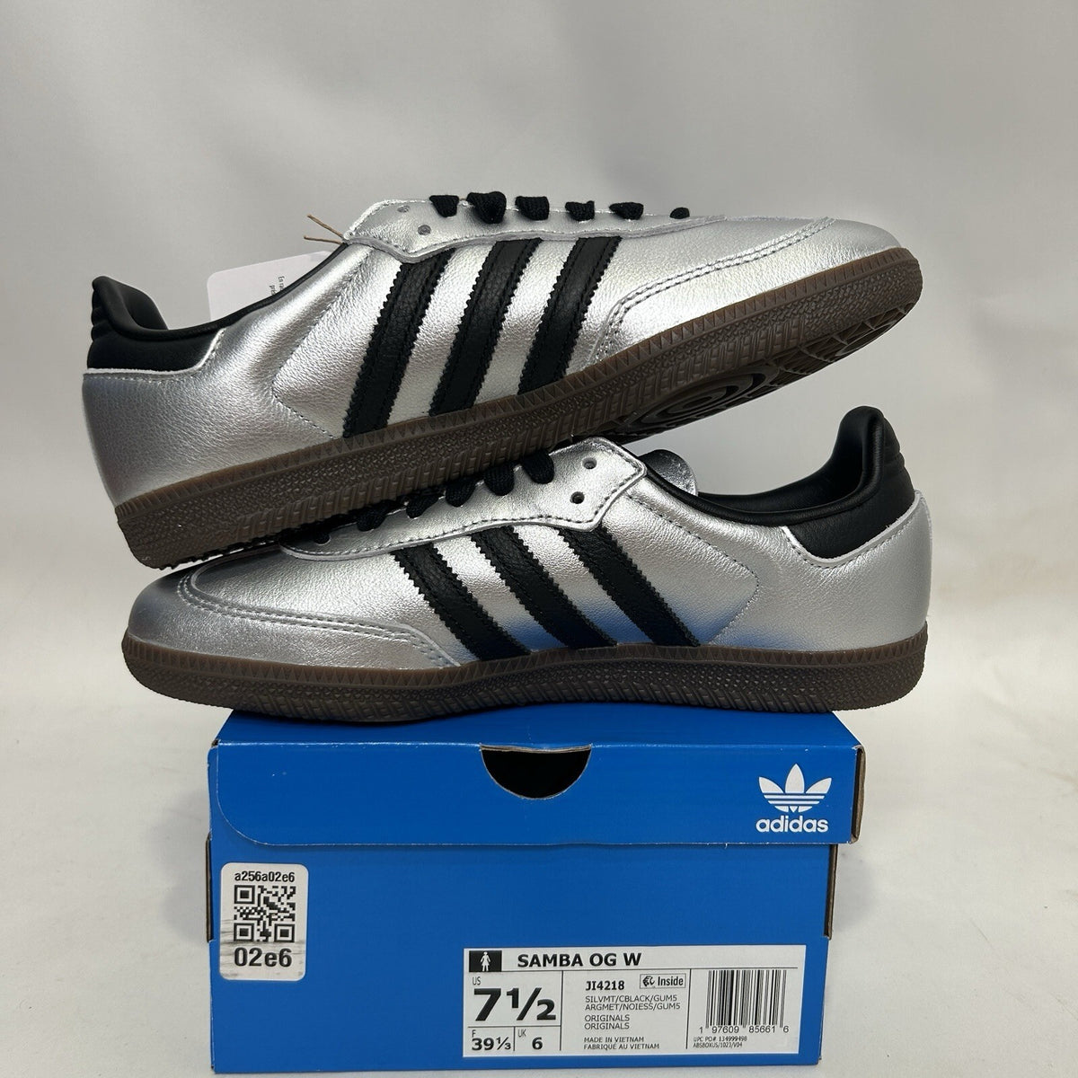 adidas Samba OG WMNS “Silver Metallic” JI4218 Women’s 7.5 New