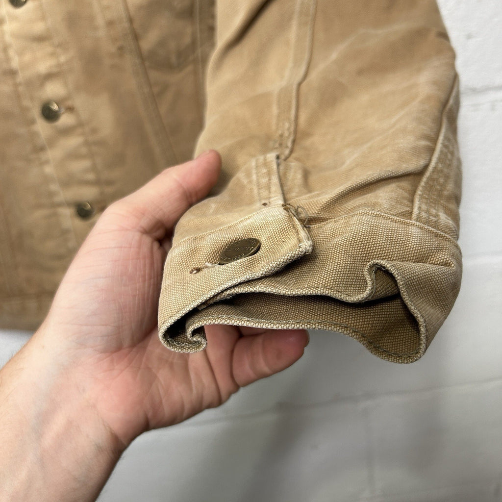 Vintage 100 Year Carhartt Blanket-Lined Trucker Jacket “Tan"