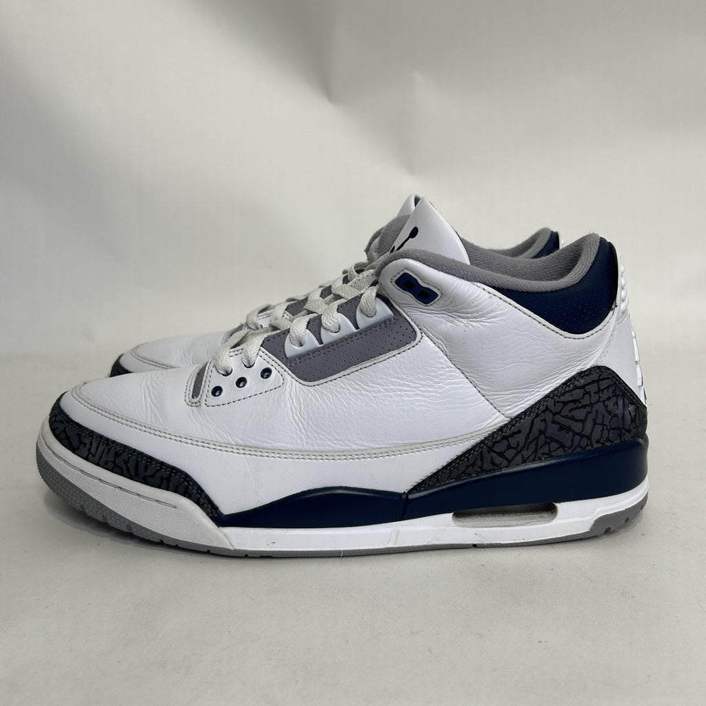 Nike Air Jordan 3 Retro “White Midnight Navy Cement Grey” CT8532-140 Men’s 13