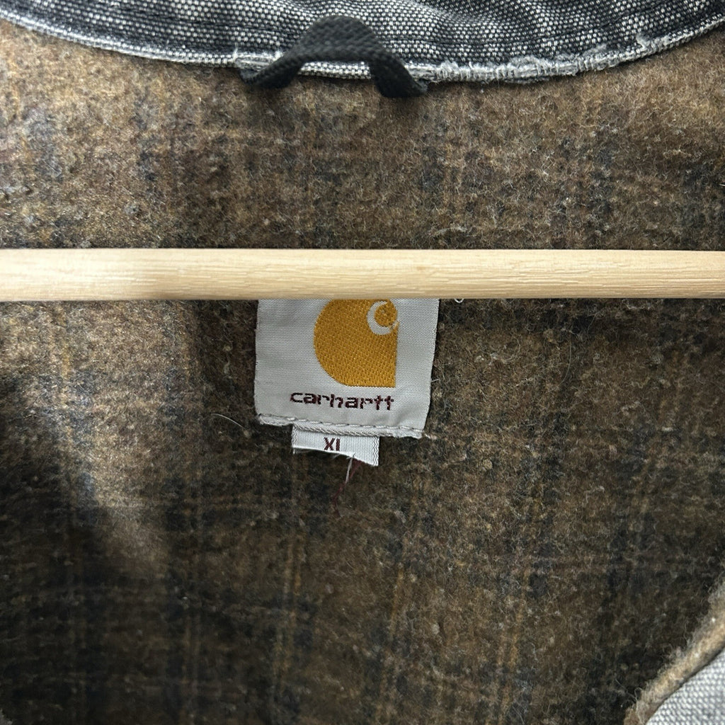 Thrashed Vintage Carhartt Blanket-Lined Detroit Jacket “Gravel” J97 GVL Men’s XL