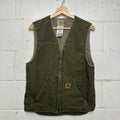 Vintage Carhartt Sherpa-Lined Vest “Light Olive” V26 LOV