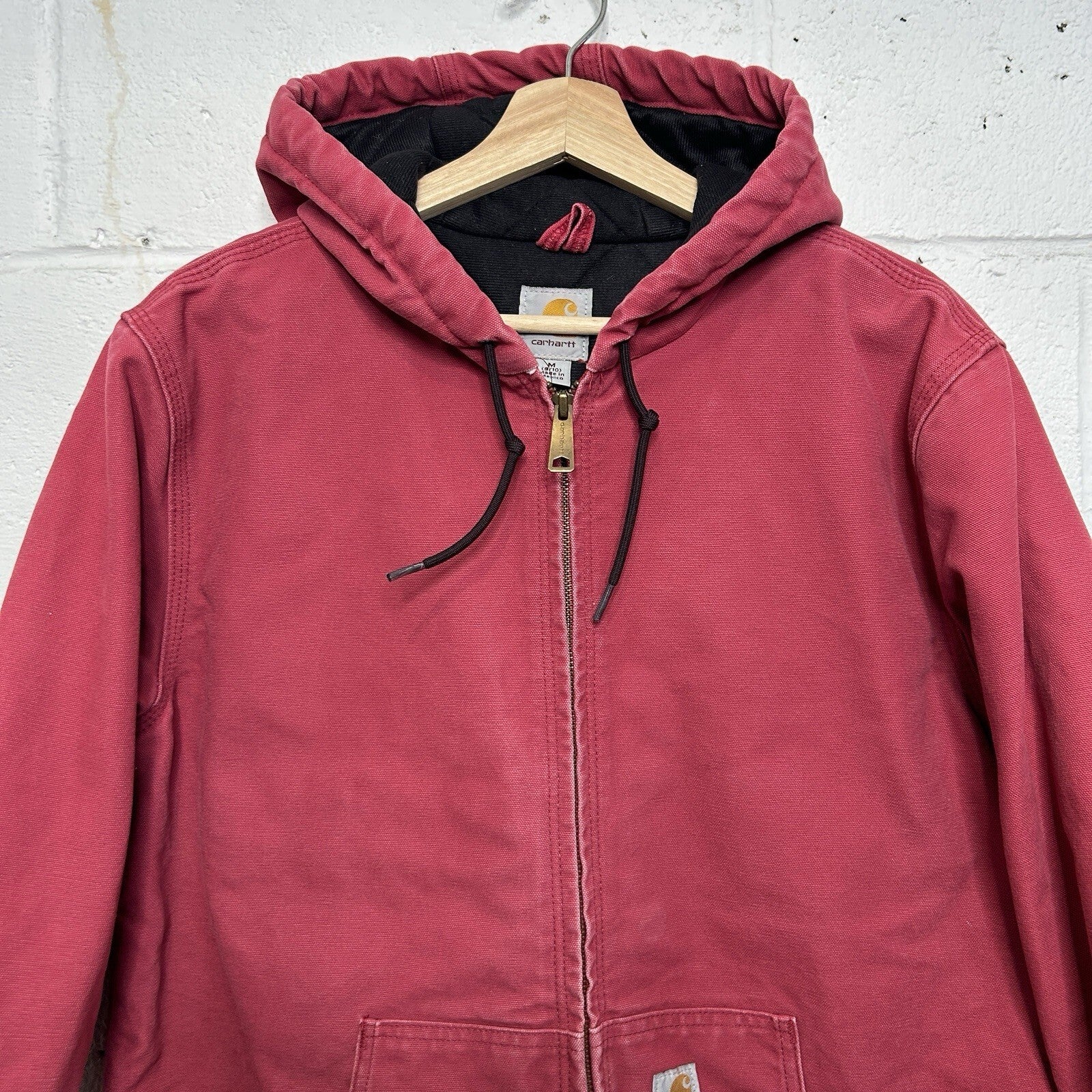 Y2K Carhartt Quilted Hooded Jacket “Crabapple Pink” WJ130 624 Women’s Medium