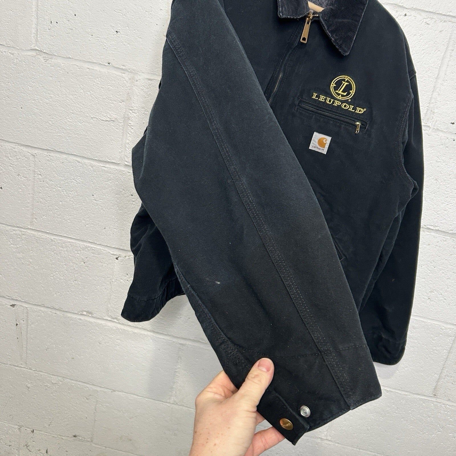 Y2K Carhartt Blanket-Lined Detroit Jacket “Black” Leupold Embroidery J001 BLK