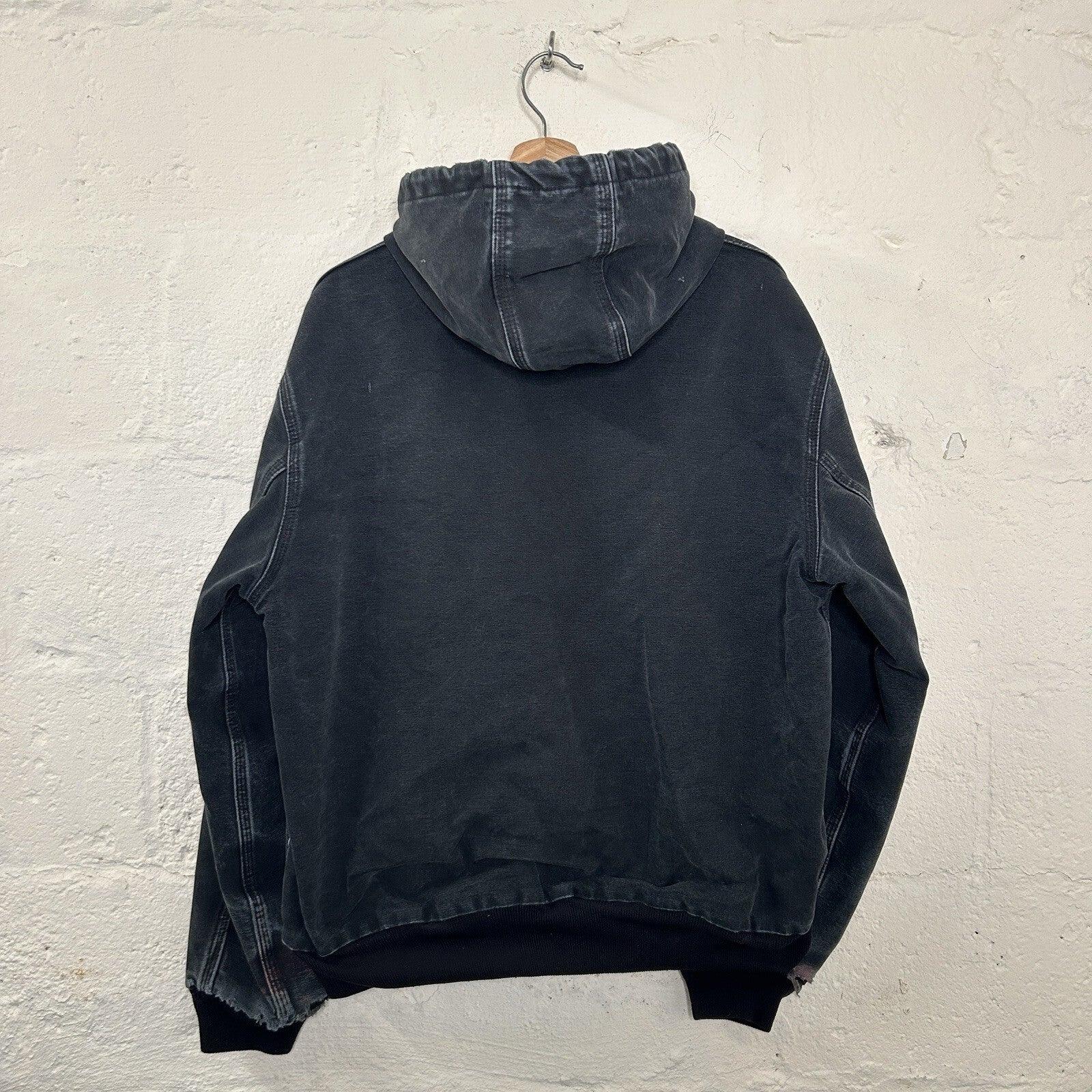 Faded Thrashed Carhartt Thermal Hooded Active Jacket “Black” J131 BLK Men’s LRG