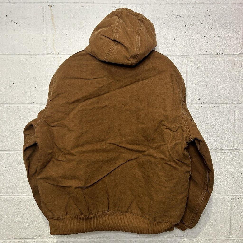 Carhartt Duck Canvas Hooded Quilt-Lined Jacket “Brown” J130
