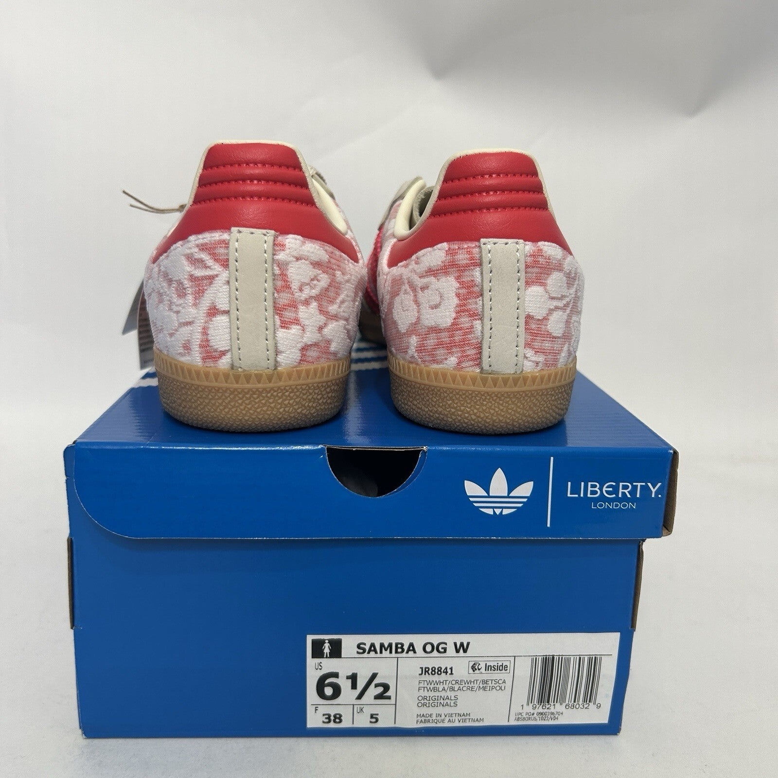 Adidas Samba OG X Liberty London - “Better Scarlet” JR8841 Women’s 6.5 New