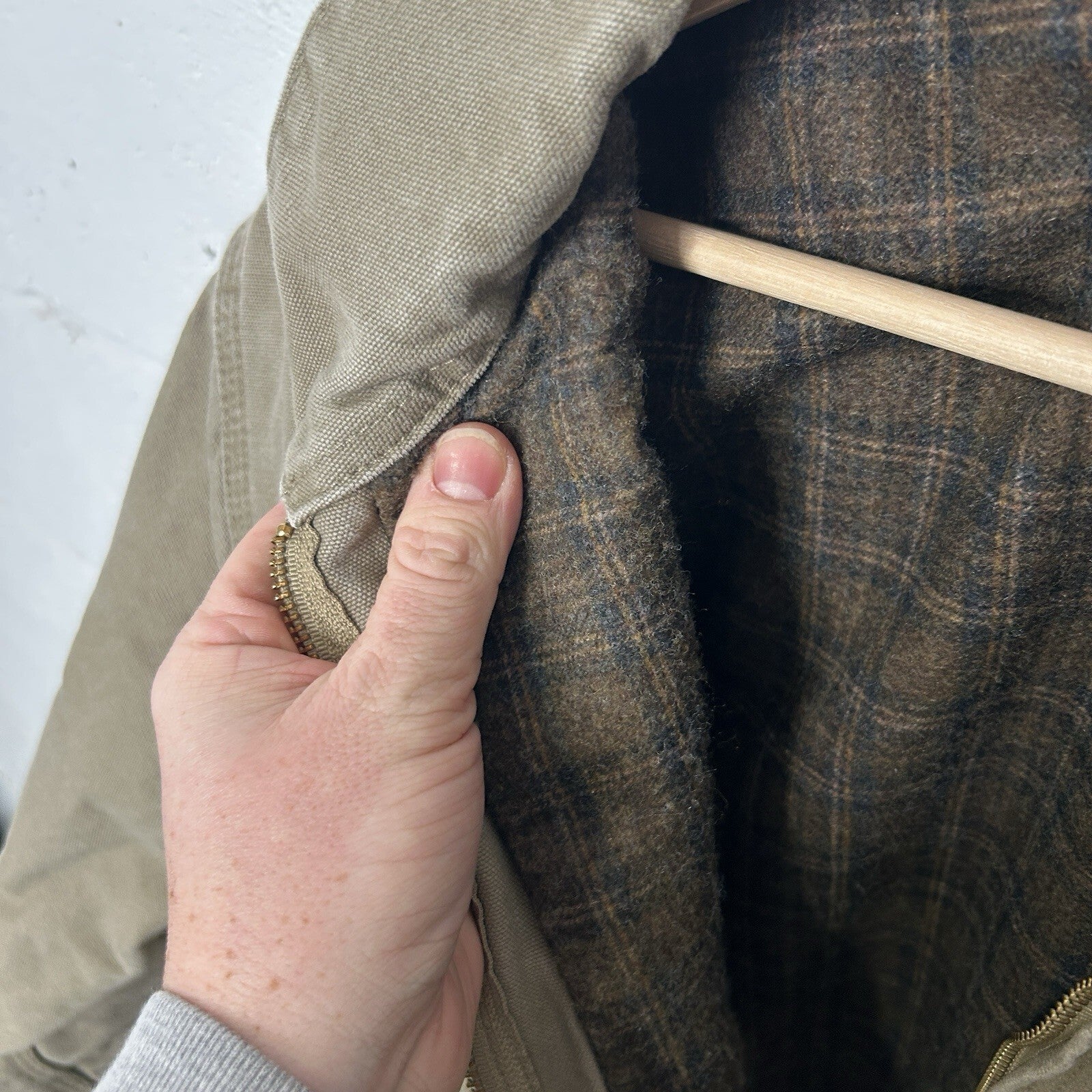 Vintage Carhartt Blanket-Lined Detroit Jacket “Cottonwood” EJ097 266 Men’s XL
