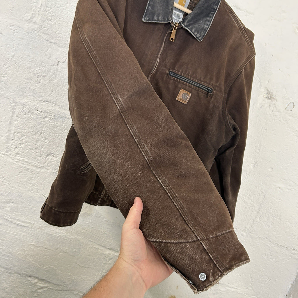 Vintage Carhartt Blanket-Lined Detroit Jacket “Dark Brown” J97 DKB Men’s Large
