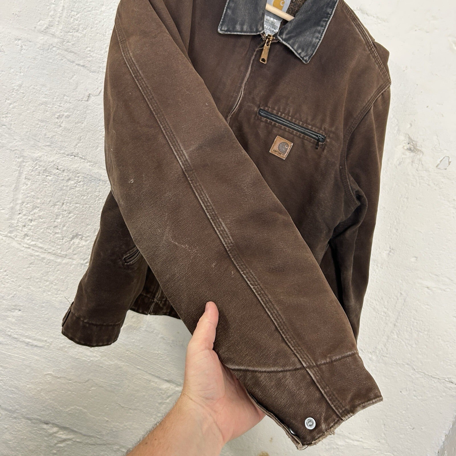Vintage Carhartt Blanket-Lined Detroit Jacket “Dark Brown” J97 DKB Men’s Large