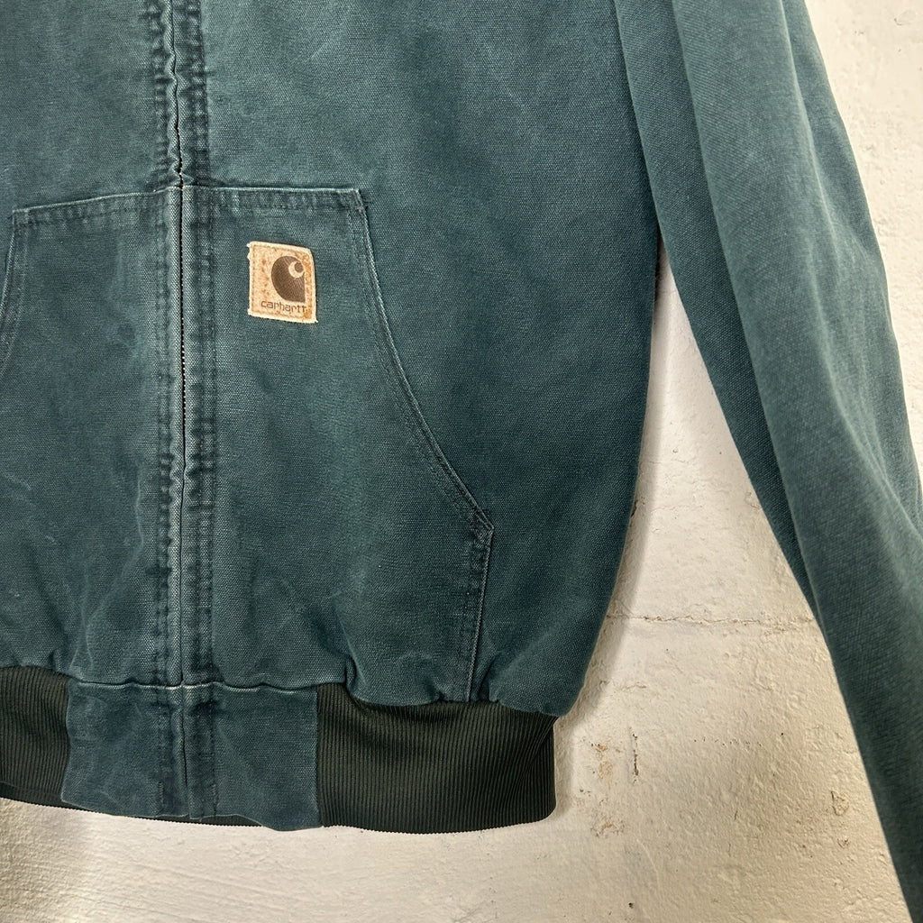 Vintage Carhartt Quilted Hooded Active Jacket “Hunter Green” J06 HTG Men’s Med