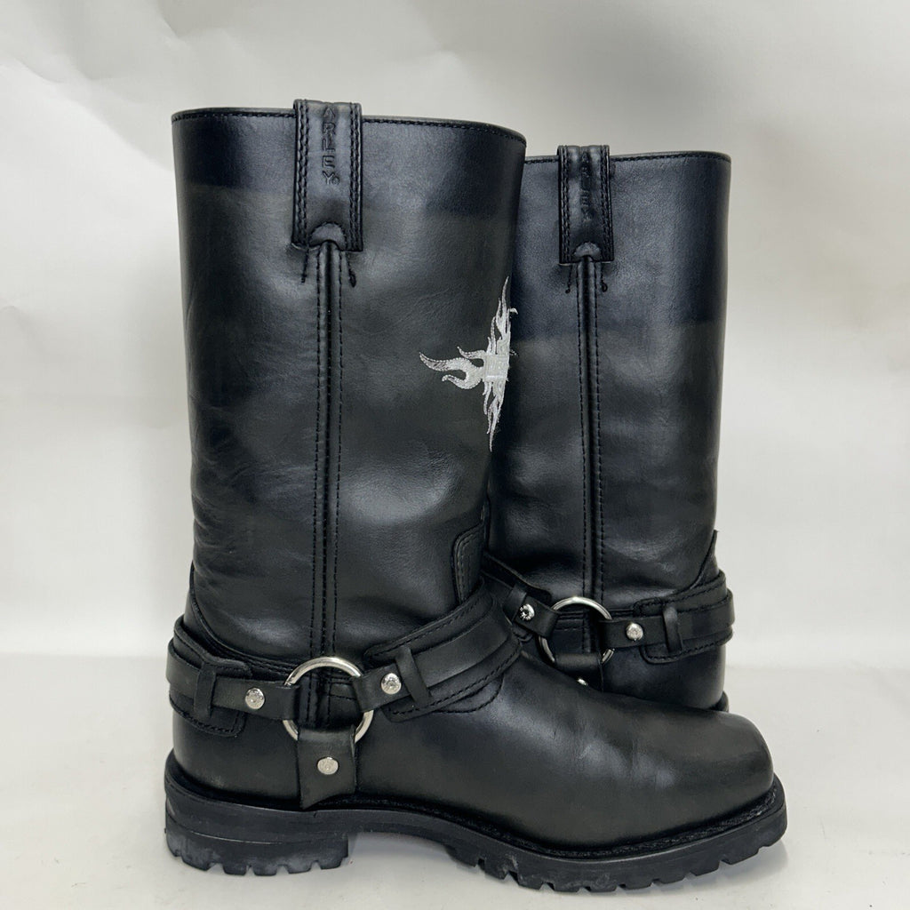 Vintage Harley-Davidson Motorcycle Flame Logo Boots “Black” 91055 Men’s 9