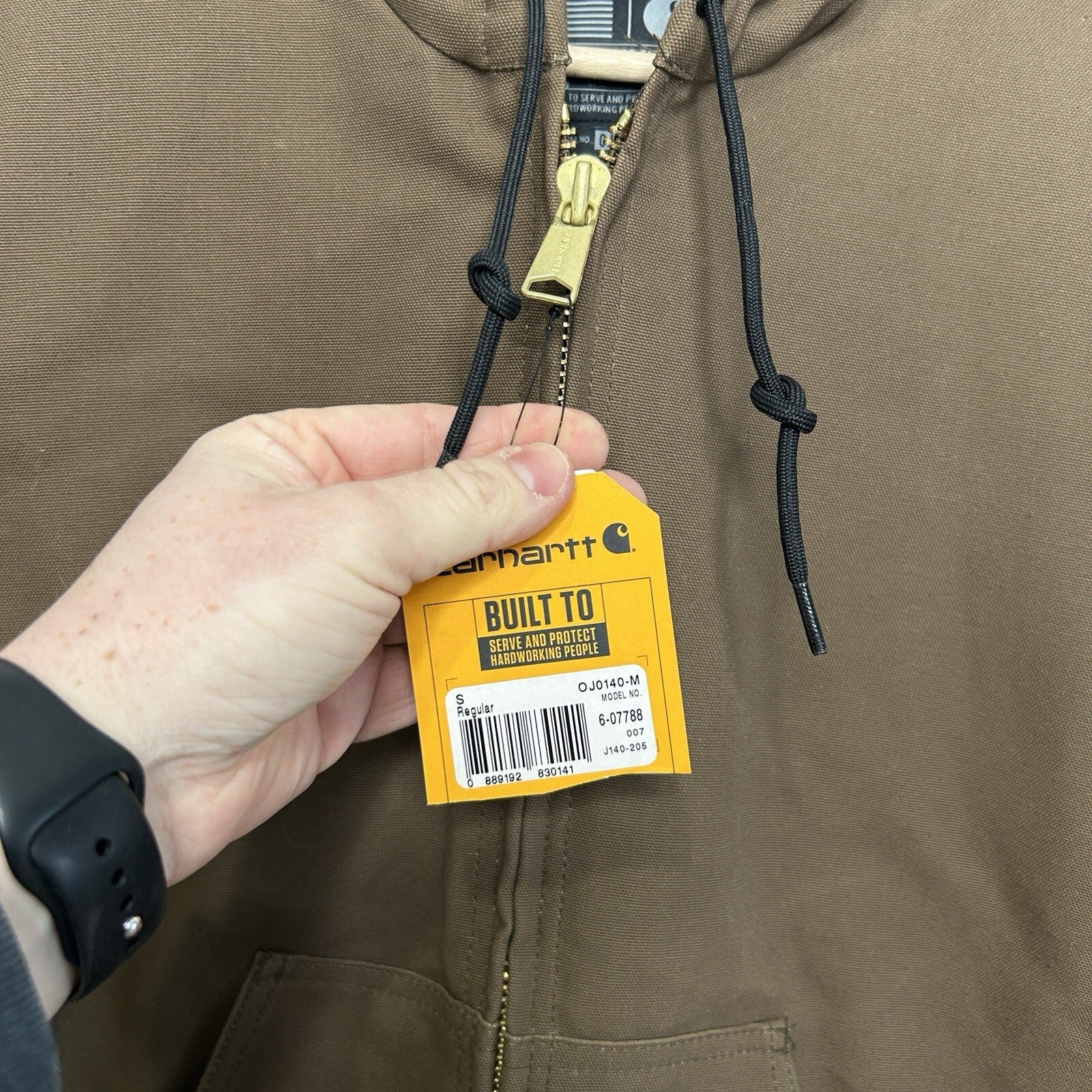 Carhartt Flannel-Lined Hooded Active Jacket “Coffee Break” J140 205 Men’s Small